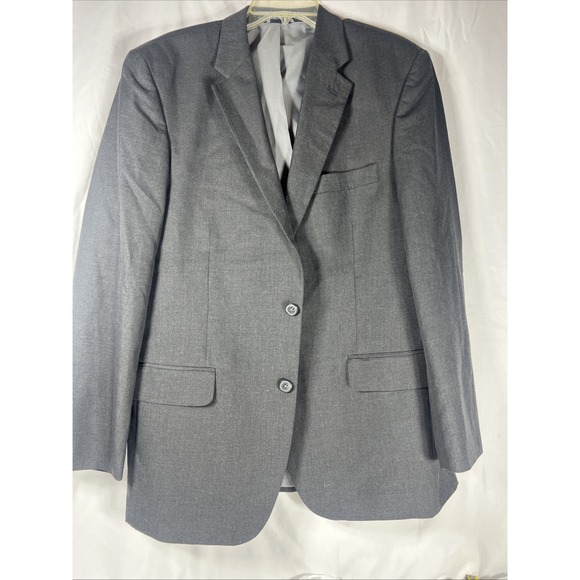 Saddlebred Sport Coat Blazer Mens 42R Grey  Preppy Office Collegiate - Picture 1 of 16